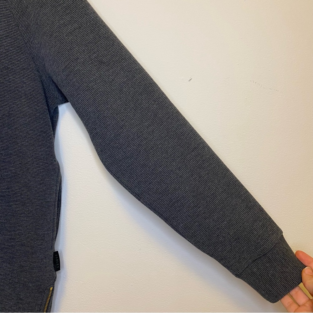 VARLEY Albret Long Sleeve Side Zipper Mini Dress Charcoal Marl Gray Sz Small - Picture 8 of 15
